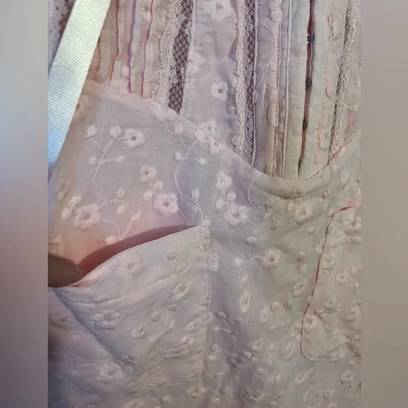 NWOT Sophina Broderie Anglaise Sleeveless Maxi Dress Crystal Rose color XS - Picture 5 of 9